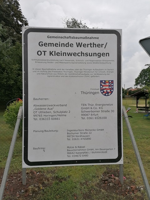 Bauschild Kleinwechsungen
