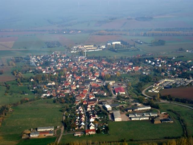 Das ist Großwechsungen aus der Luft